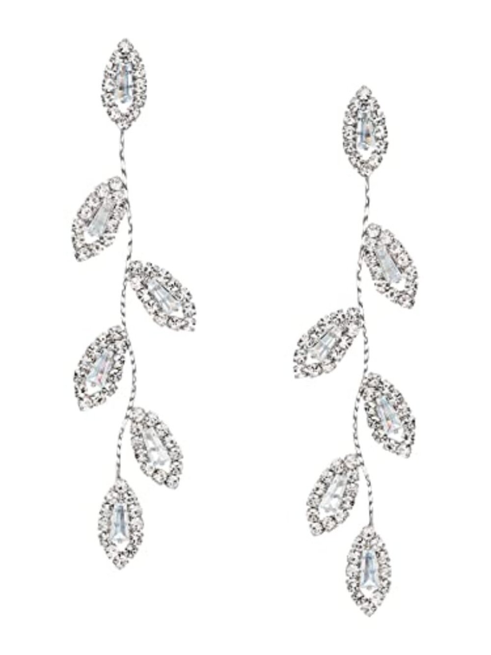 New - Crystal Wedding Earrings for Brides, Bridesmaid, Bridal Earrings